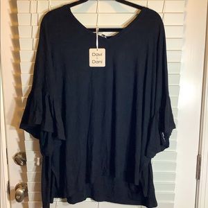 New Davi & Dani high/low oversized tee, medium